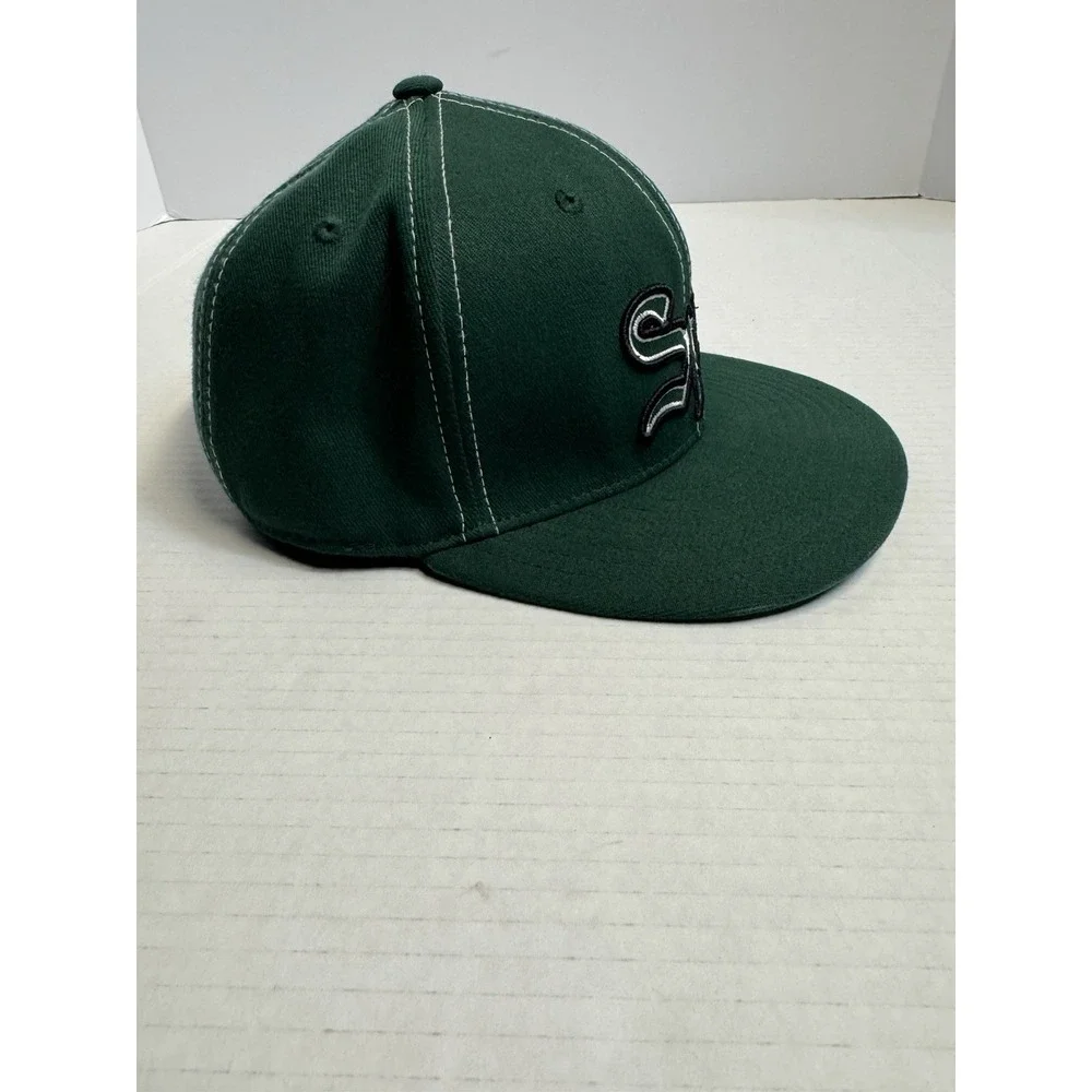 Michigan State Spartans‎ Fitted Hat Green Embroidered Logo NCAA Top of the World